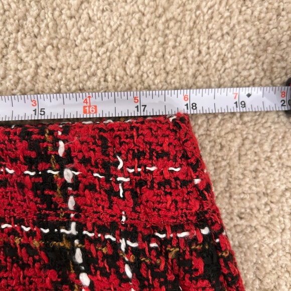 NWT LOFT | Red Plaid Skirt | Size 14 - Picture 5 of 6